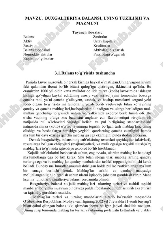 buxgalteriya balansi — DOCX