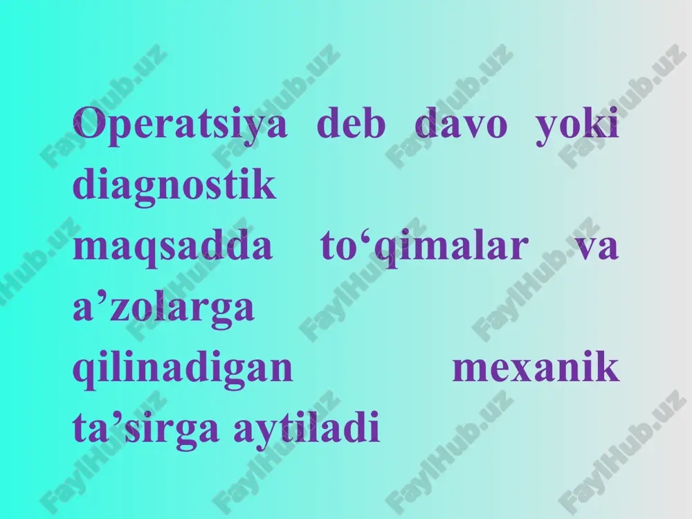 operatsiya — PPTX
