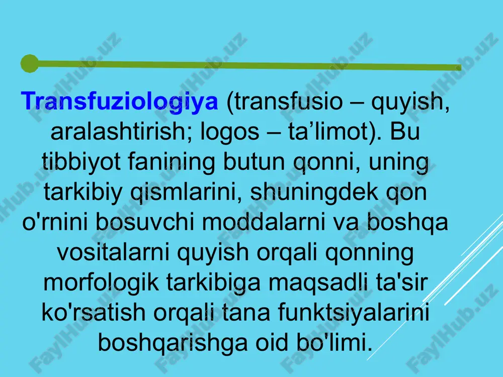 transfuziologiya — PPTX