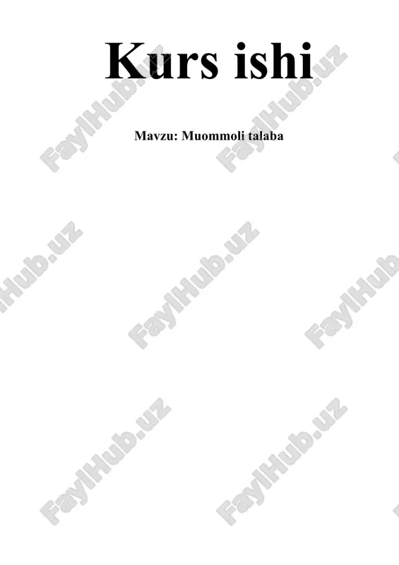 muommoli talaba — DOCX
