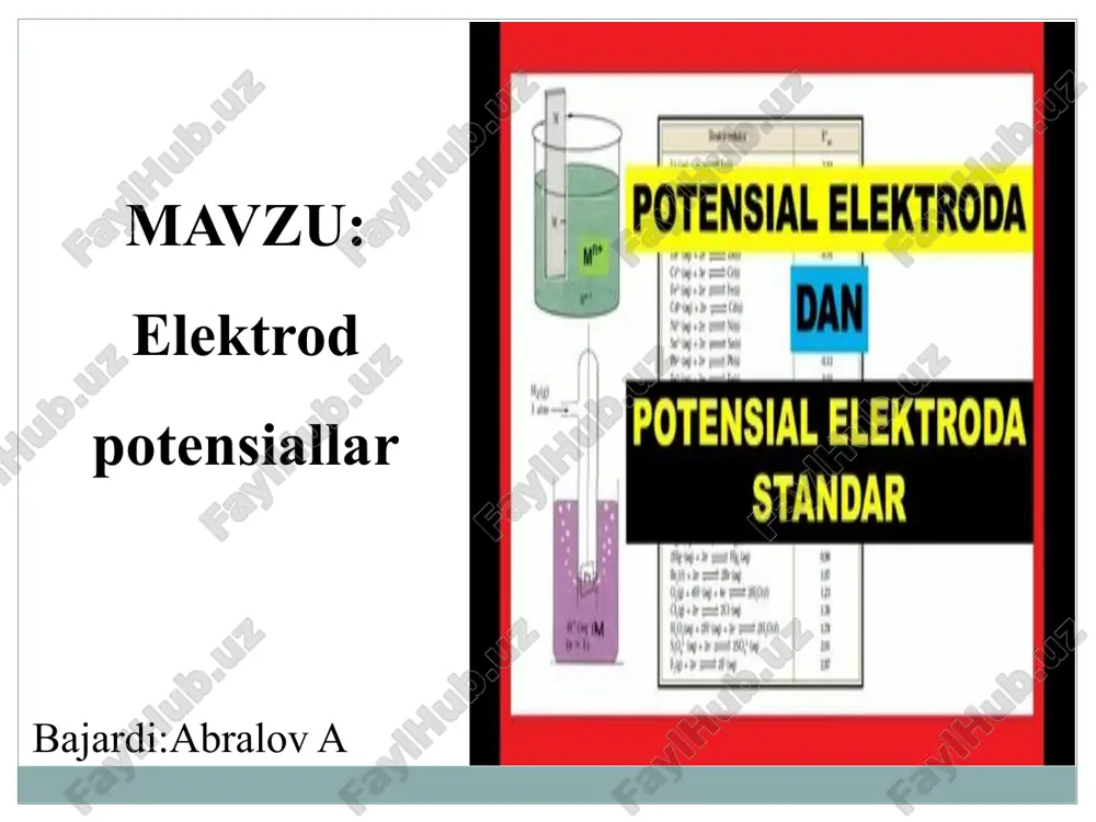 potensial elektroda — PPTX
