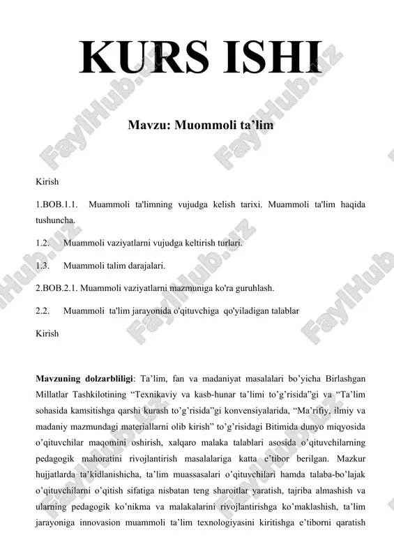 muommoli ta’lim — DOCX