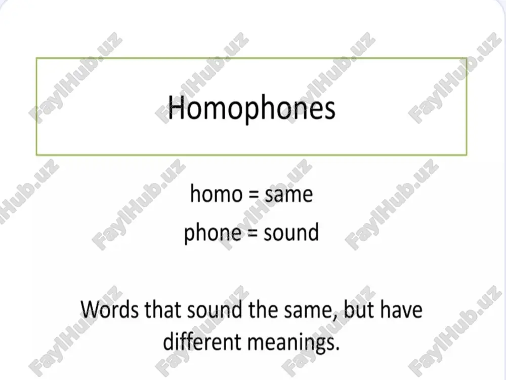 homophones — PPTX
