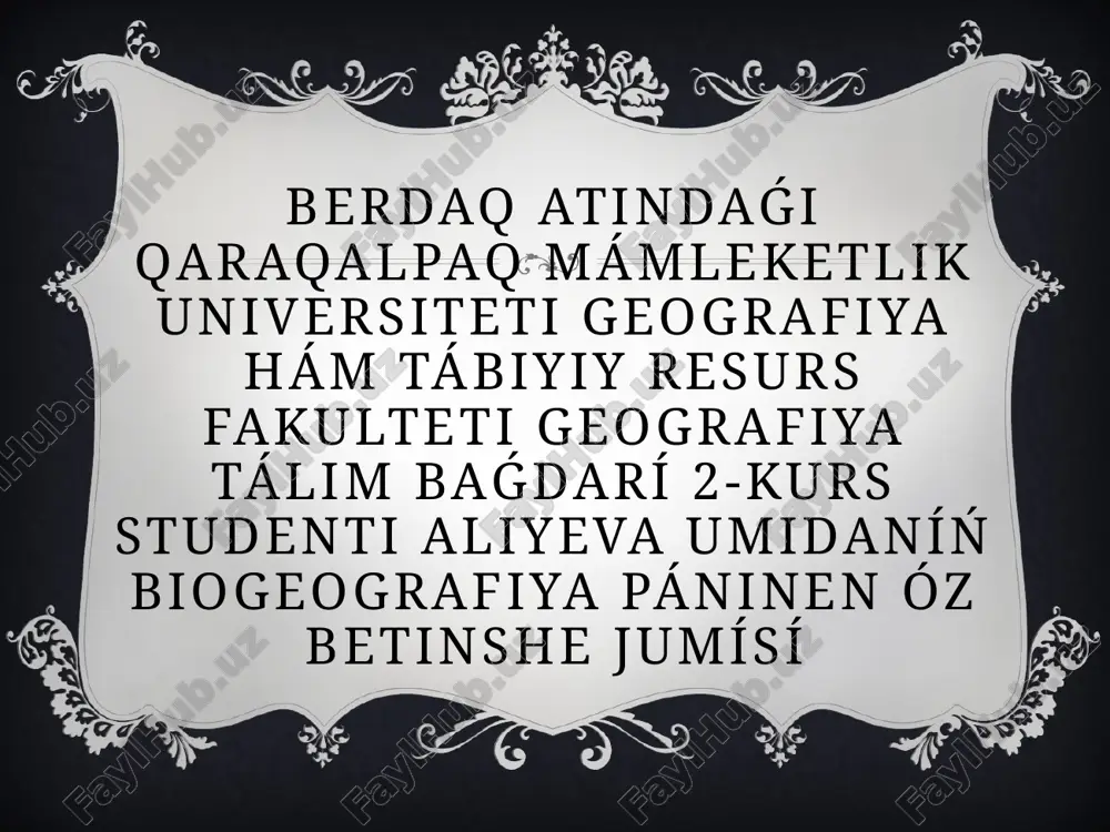geografiya páninen — PPTX