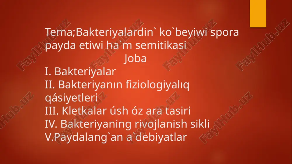 bakteriyalar — PPTX