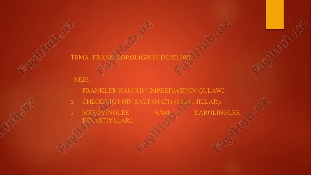 frankkorolıǵınıńdúziliwi — PPTX