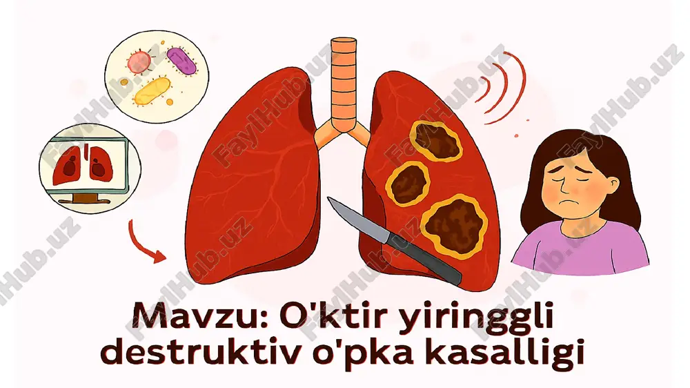 o'ktir yiringgli destruktiv o'pka kasalligi — PPTX