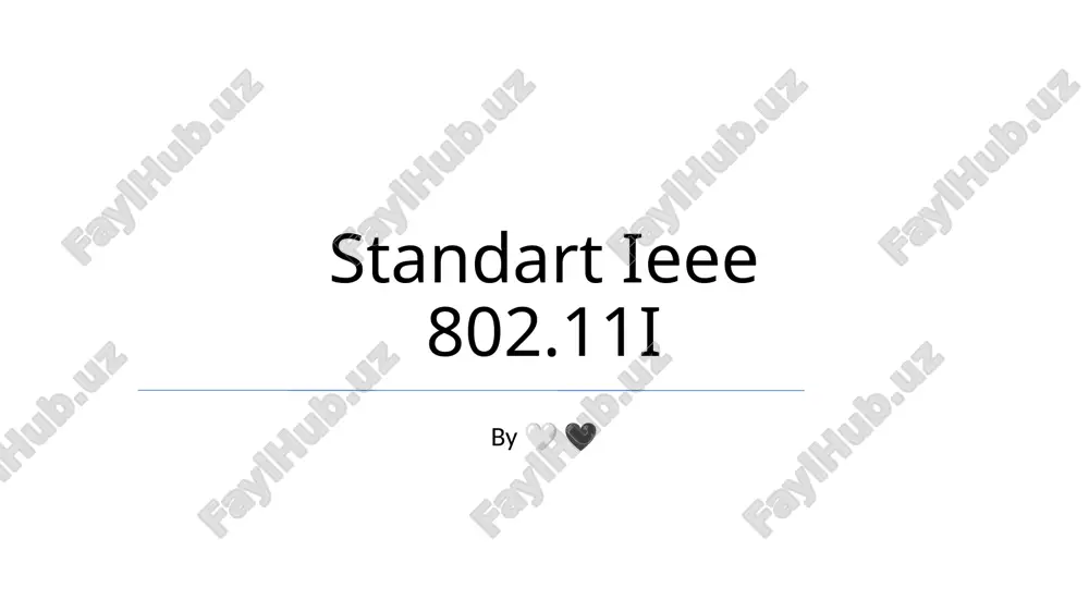 standart ieee 802.11i — PPTX