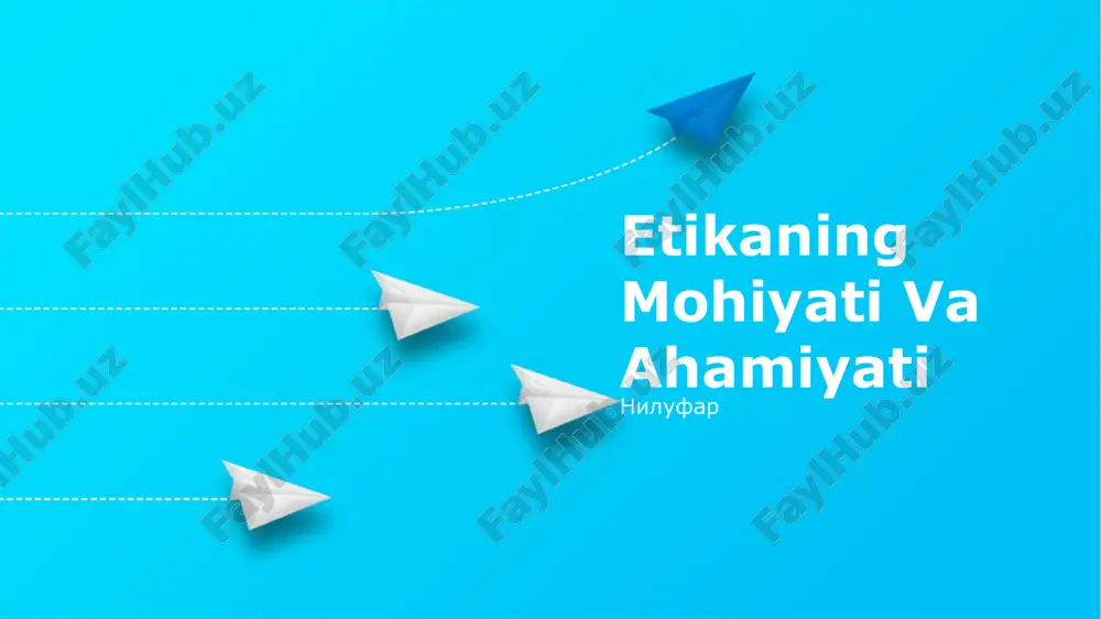 etikaning mohiyati va ahamiyati — PPTX