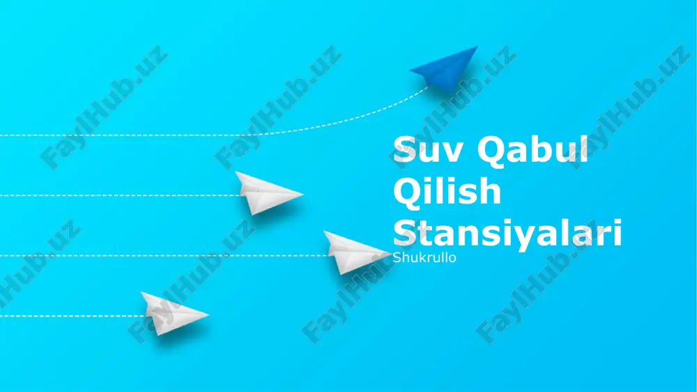 suv qabul qilish stansiyalari — PPTX