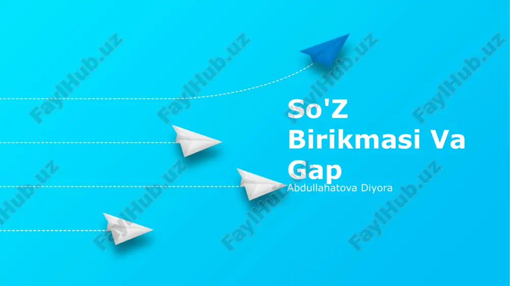 so'z birikmasi va gap — PPTX