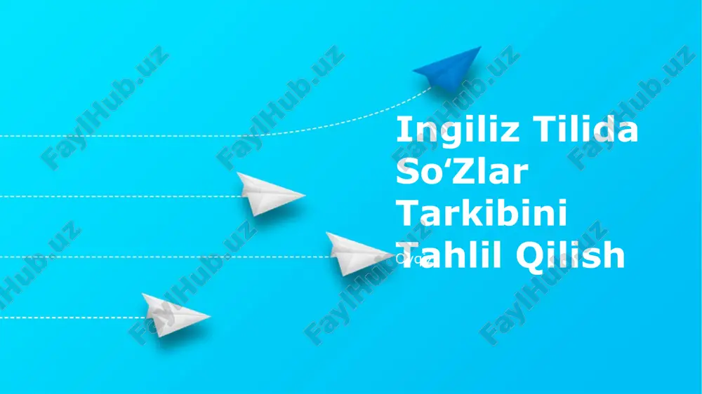 ingiliz tilida soʻzlar tarkibini tahlil qilish — PPTX