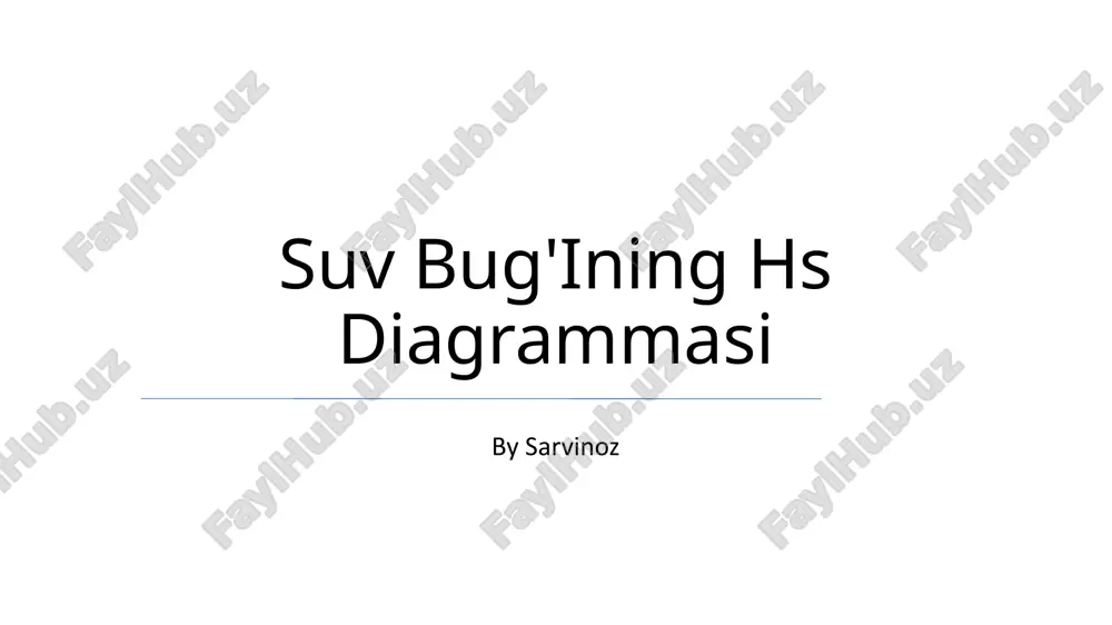 suv bug'ining hs diagrammasi — PPTX