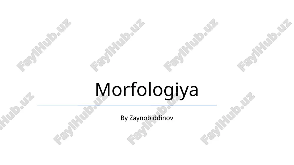 morfologiya — PPTX