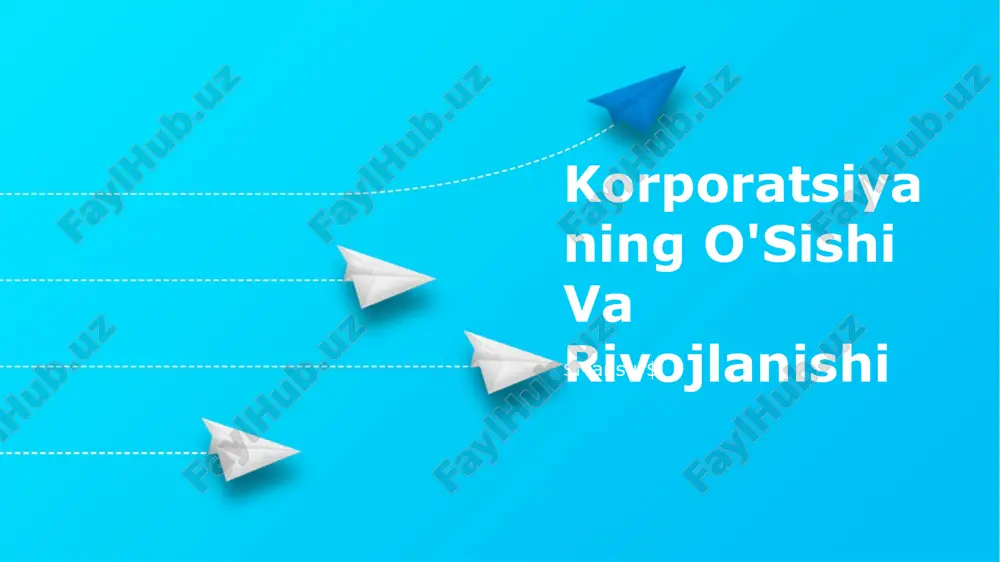 korporativ evolyutsiya — PPTX