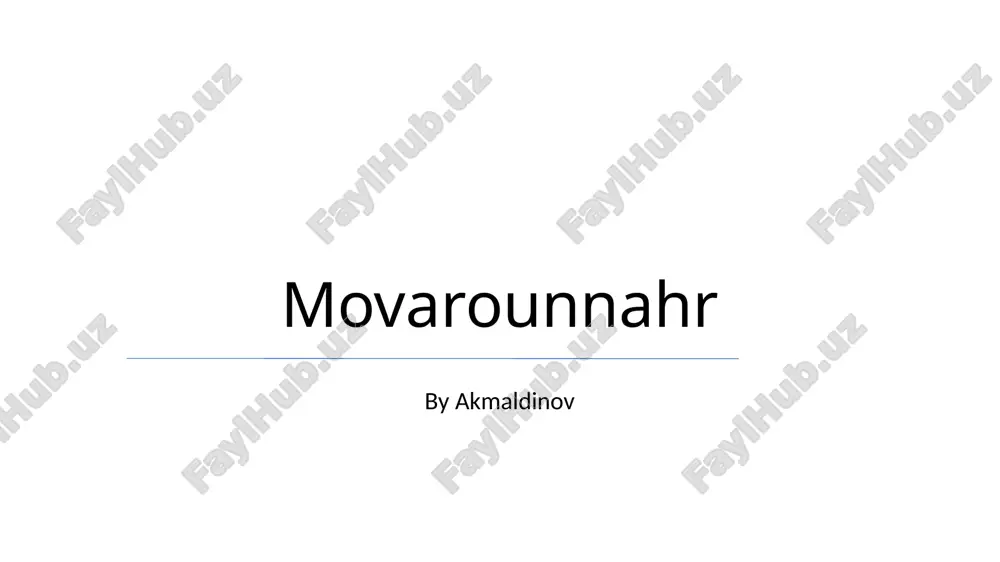 movarounnahr — PPTX