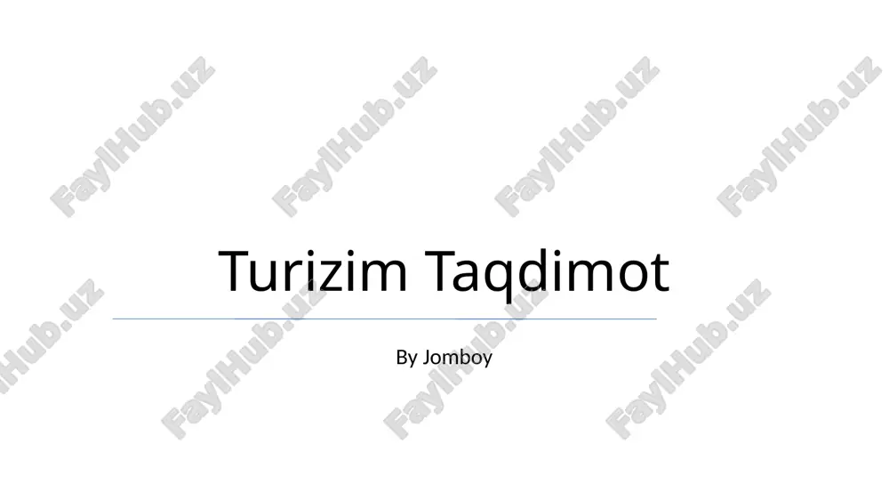 turizim taqdimot — PPTX