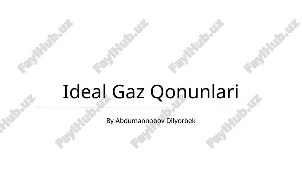 ideal gaz qonunlari — PPTX