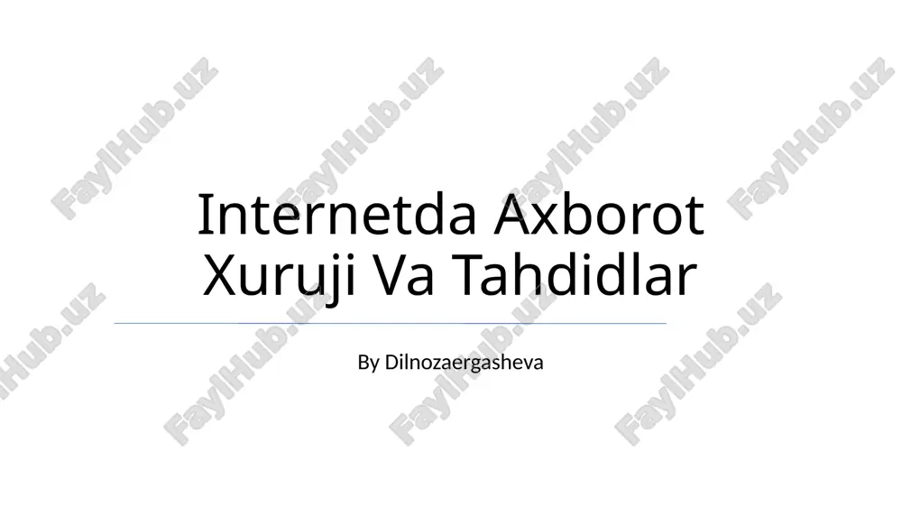 axborot xuruji va tahdidlar — PPTX