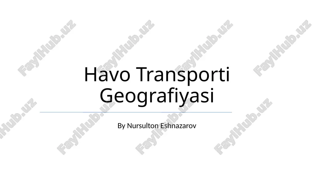 havo transporti geografiyasi — PPTX