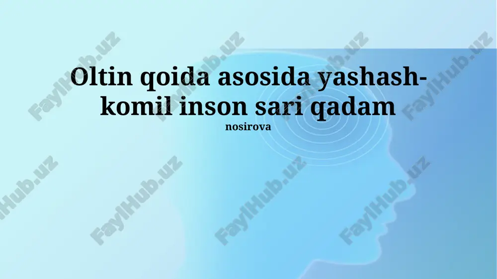 oltin qoida — PPTX
