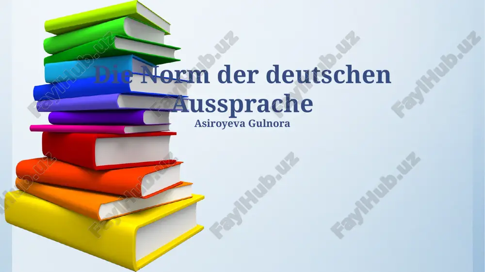 die norm der deutschen aussprache — PPTX
