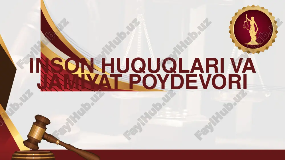 inson huquqlari va jamiyat poydevori — PPTX