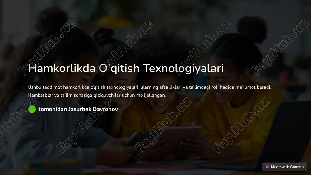 hamkorlikda o'qitish texnologiyalari — PDF