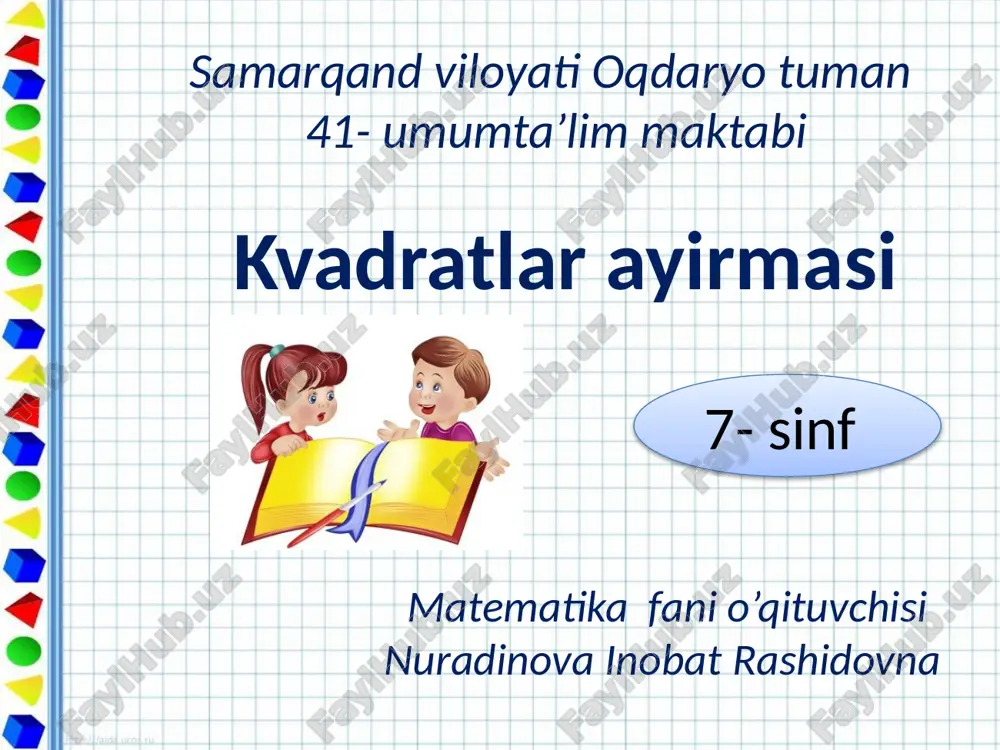 kvadratlarayirmasi — PPTX