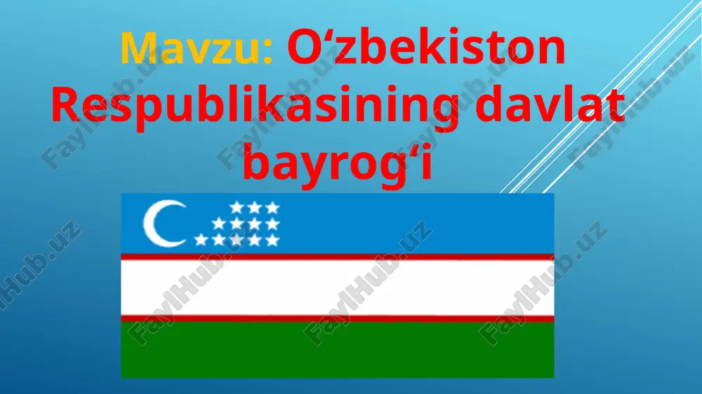 o‘zbekiston respublikasining davlat bayrog‘i — PPTX
