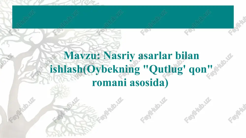 qutlug' qon — PPTX