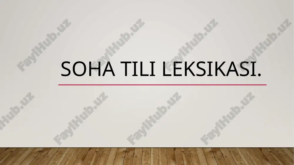 oʻzbek tili leksikasi — PPTX