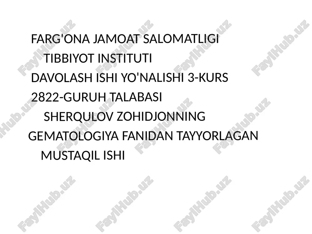leykemoid reaksiyalar — PPTX