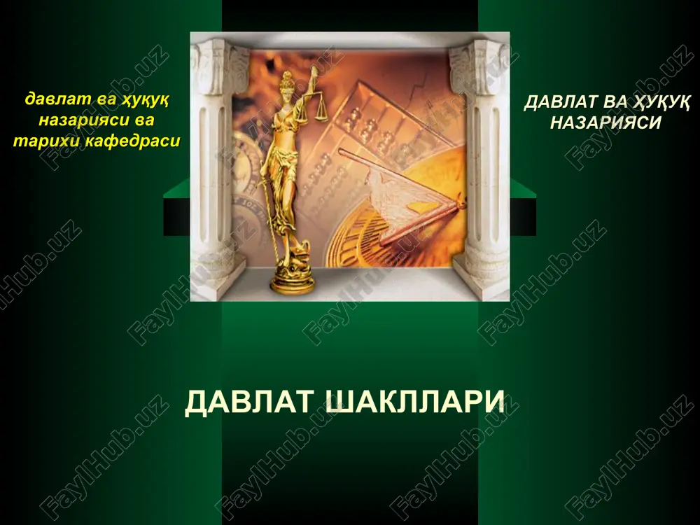 davlat shakllari — PPT