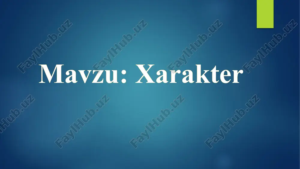 xarakter — PPTX