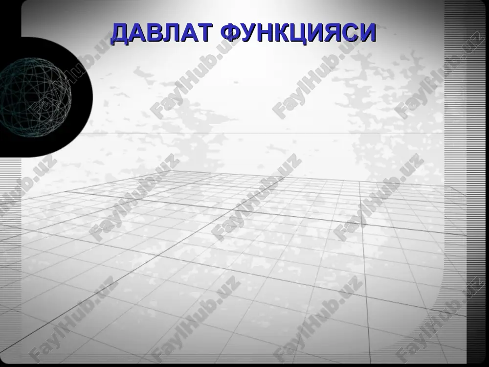 davlat funktsiyasi — PPT