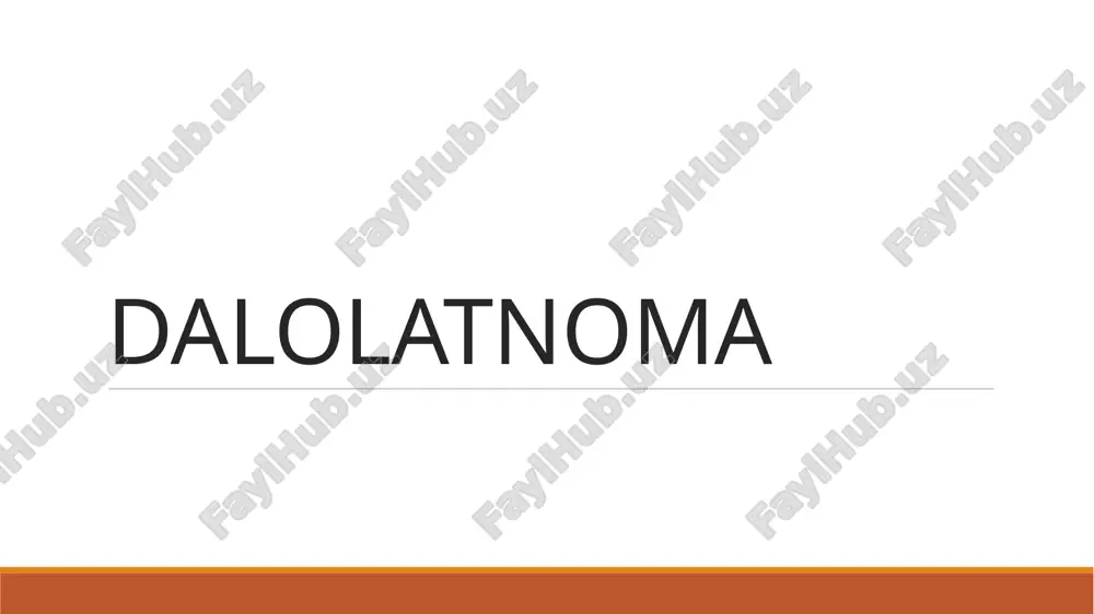 dalolatnoma — PPTX