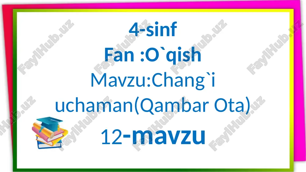 chang`iuchaman (qambar ota) — PPTX