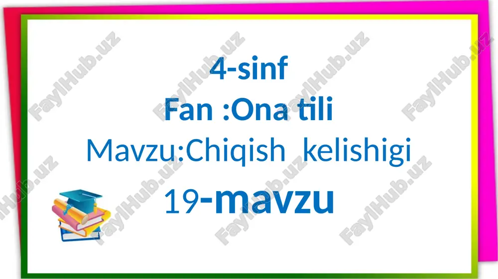 chiqishkelishigi — PPTX
