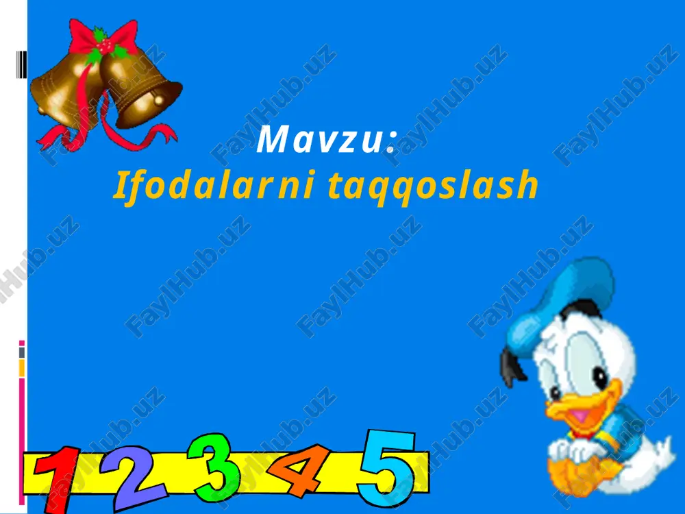 ifodalarni taqqoslash — PPT