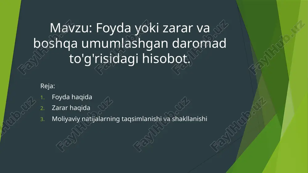 foyda yoki zarar — PPTX