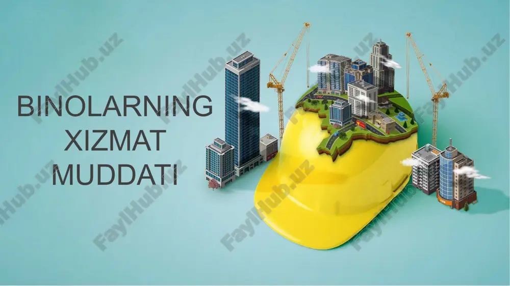 binolarning xizmat muddati — PPTX