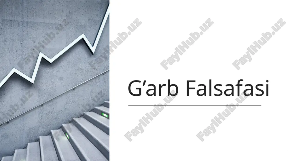 g’arb falsafasi — PPTX