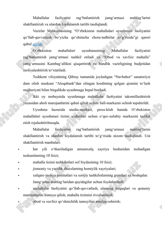 mahallalar faoliyatini rag‘batlantirish jamg‘armasi — DOC