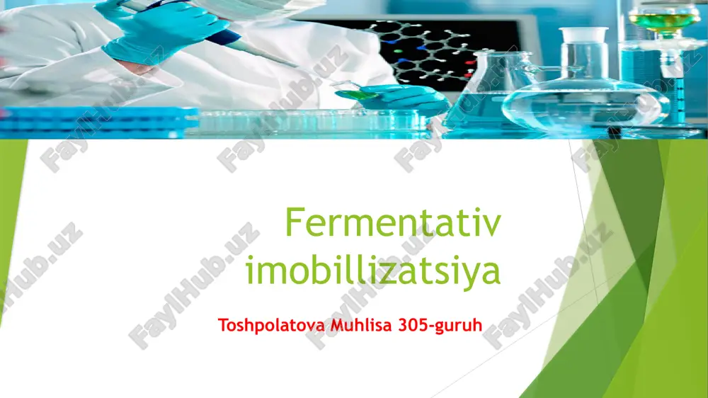 fermentativimobillizatsiya — PPTX