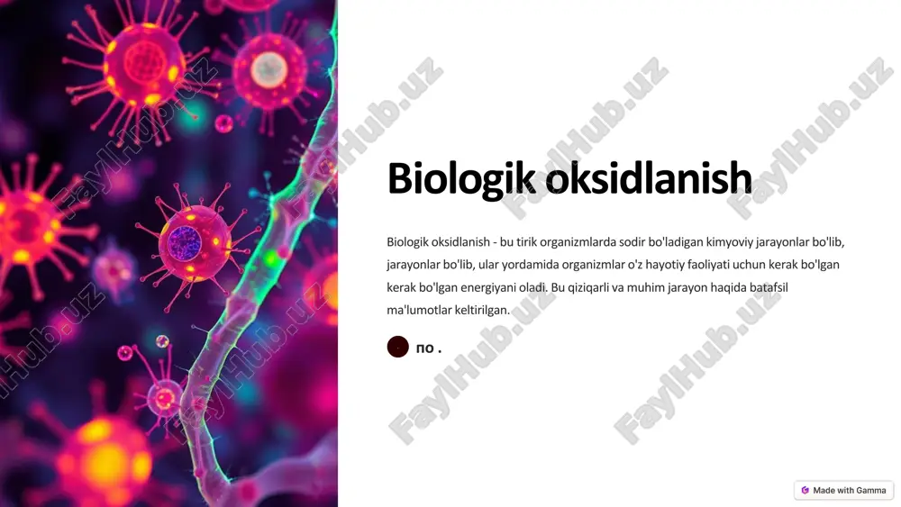 biologik oksidlanish — PDF