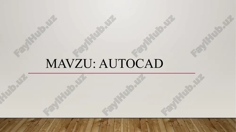 autocad — PPTX
