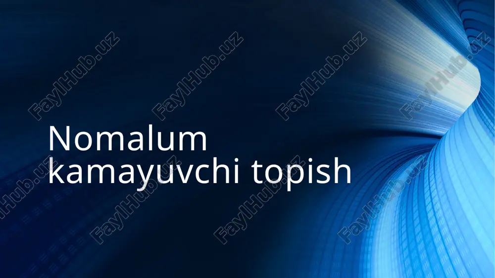 noma’lumkamayuvchitopish — PPTX