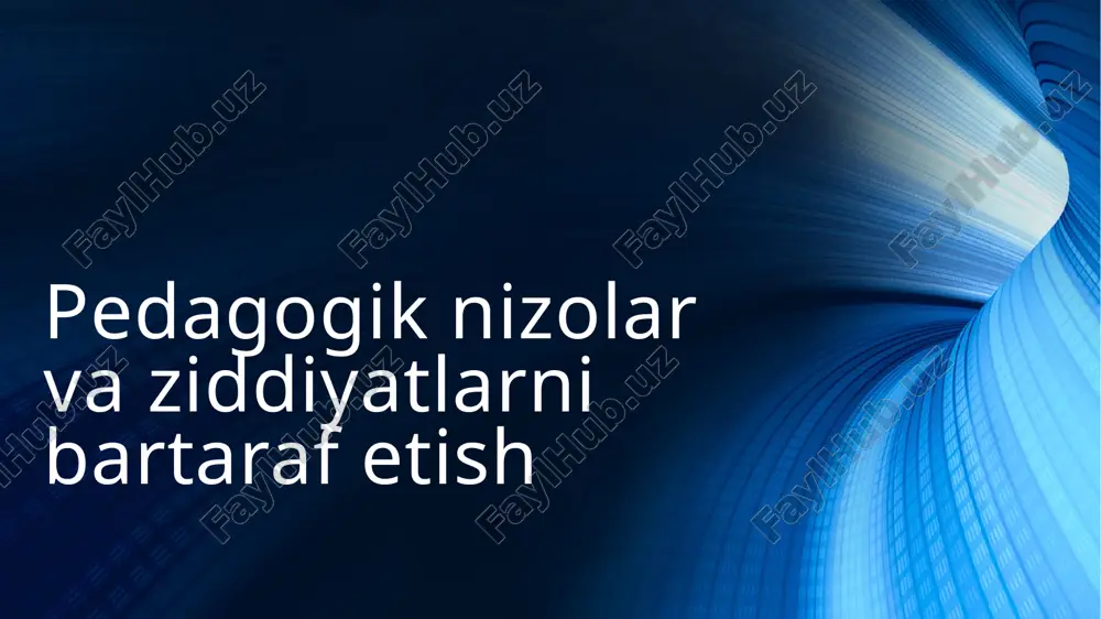 pedagogik nizolar — PPTX