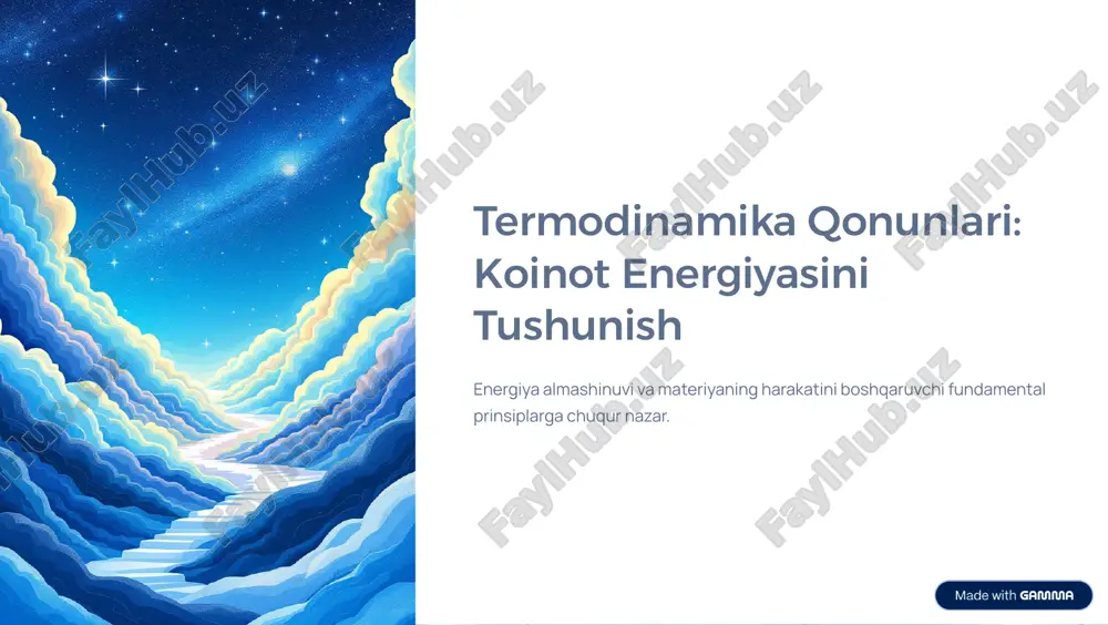termodinamika qonunlari — PDF